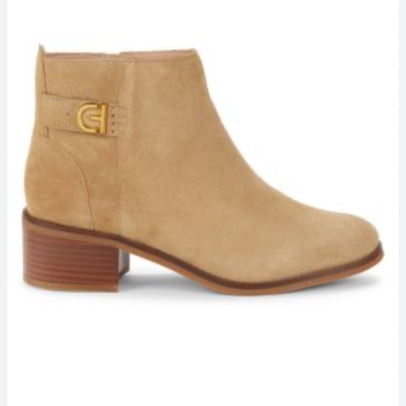 Cole Haan Shoes - Cole Haan Holis Suede Block Heels Booties Size 8
